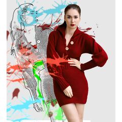 pletené šaty handmade krátke