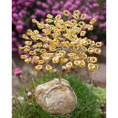 Stromček šťastia zlatý tmavší