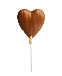 Čokoládová lízanka v tvare srdiečka, ručne robená čokoláda