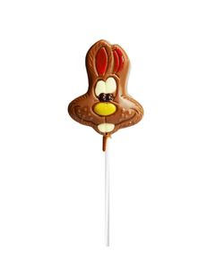 Čokoládová lízanka v tvare zajačik /ručne maľovaná/, ručne robená čokoláda